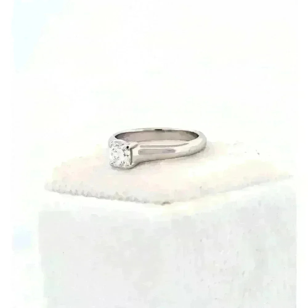 Tiffany & Co Platinum Lucida © .36ct Diamond Engagement Ring Discontinued Size 3 - Picture 6 of 15
